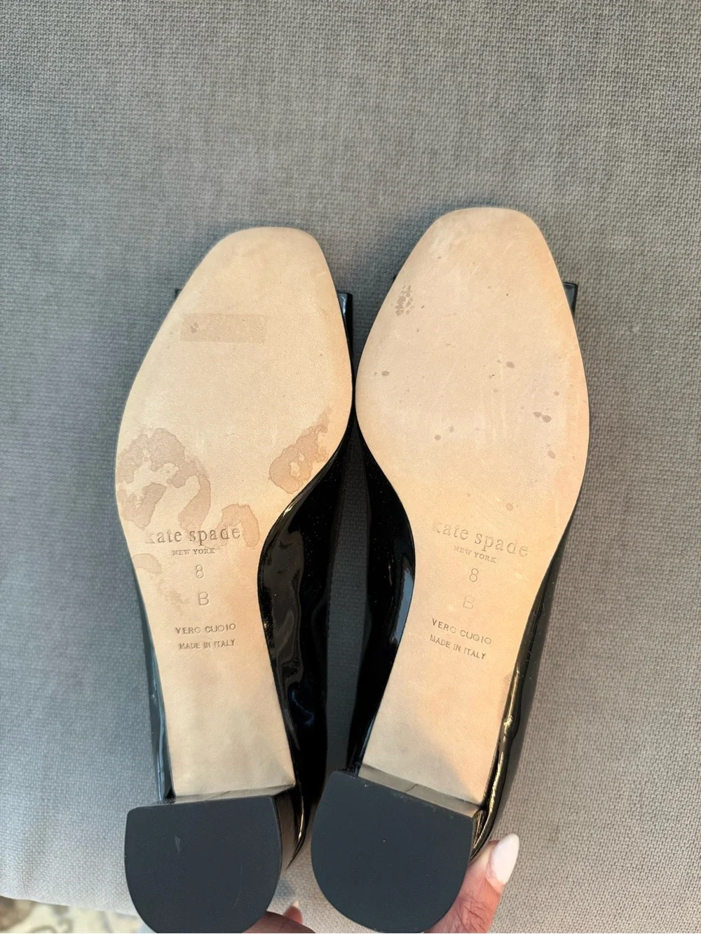 kate spade Black Patent Bow heels